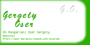 gergely oser business card